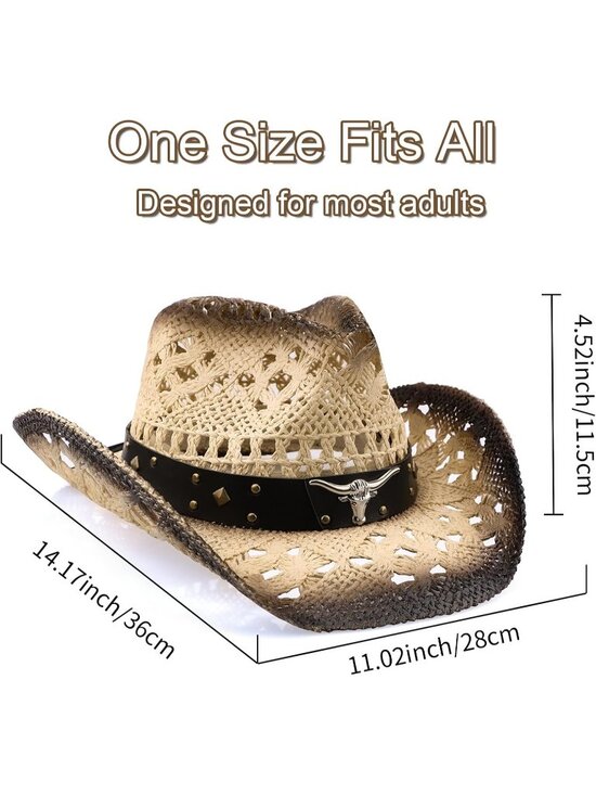Women Almond Cowgirl Comfortable Classical Hat Design Wide with Shapeable Brim main image 4